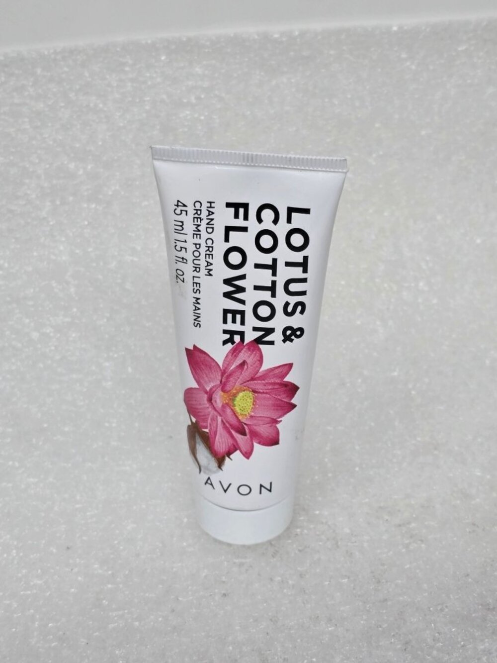 Avon Lotus & Cotton Flower Hand Cream With Shea Butter & Vitamin E 1.5 oz